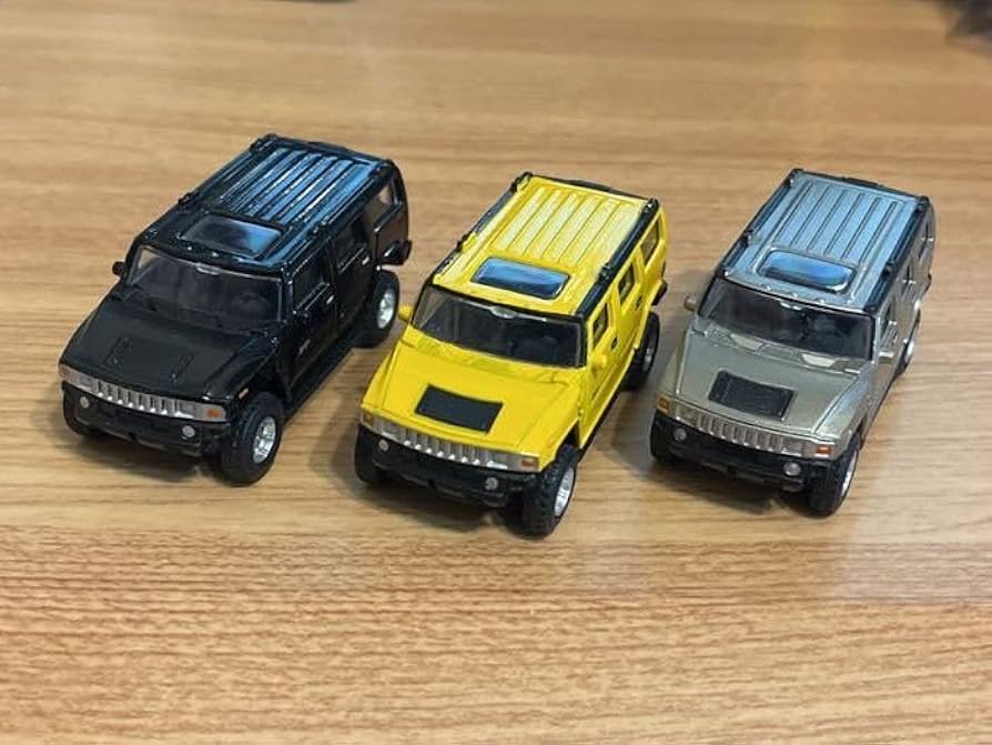 Amazon | ハマーH2 3台セット ミニカーHUMMER1/64スケールか1/72